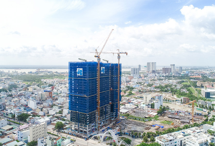 Tòa tháp S1 dự án SunShine City Sài Gòn do Hòa Bình thi công vượt tiến độ 35 ngày
